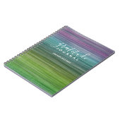 モダン抽象芸術パターン感謝の仕訳帳と名前 ノートブック (左側)