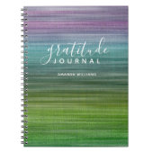 モダン抽象芸術パターン感謝の仕訳帳と名前 ノートブック (正面)