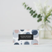 モダン抽象芸術パターン黒フレーム 名刺 (スタンド正面)