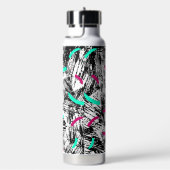 モダン抽象芸術パターン ウォーターボトル (右面)