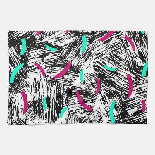 モダン抽象芸術パターン キッチンタオル (横)