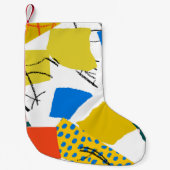 モダン抽象芸術パターン スモールクリスマスストッキング (正面)