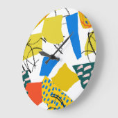 モダン抽象芸術パターン ラージ壁時計 (傾斜)