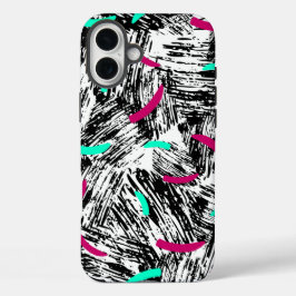 モダン抽象芸術パターン iPhone 16 PLUSケース