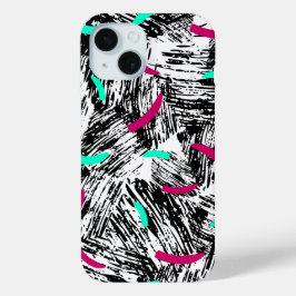 モダン抽象芸術パターン iPhone 15ケース