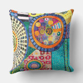 モダン抽象芸術パッチワーク模様モノグラム クッション (裏面)