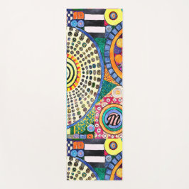 モダン抽象芸術パッチワーク模様モノグラム ヨガマット