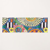 モダン抽象芸術パッチワーク模様モノグラム ヨガマット (正面(横))