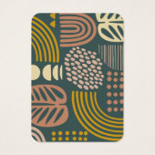 モダン抽象芸術パーソナライズされたイヤリング表示カード (裏面)