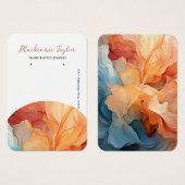 モダン抽象芸術パーソナライズされたイヤリング表示カード (正面&裏面)