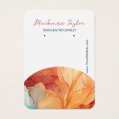 モダン抽象芸術パーソナライズされたイヤリング表示カード (正面)