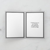 モダン抽象芸術パーソナライズされたハッピーバースデー カード (内部)