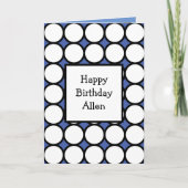 モダン抽象芸術パーソナライズされたハッピーバースデー カード (正面)