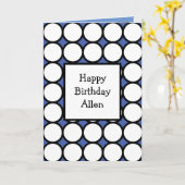 モダン抽象芸術パーソナライズされたハッピーバースデー カード (黄色い花)