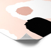 モダン抽象芸術ヒョウアニマルプリント ポスター (角)