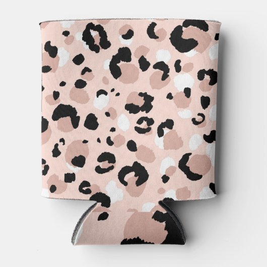 モダン抽象芸術ヒョウアニマルプリント 缶クーラー (正面)