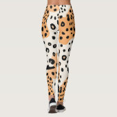 モダン抽象芸術ヒョウ印刷パターン レギンス (裏面)