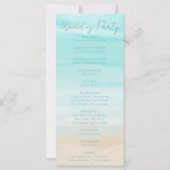 モダン抽象芸術ビーチ結婚式プログラム (裏面)