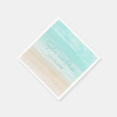 モダン抽象芸術ビーチ結婚式 スタンダードカクテルナプキン (角)