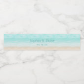 モダン抽象芸術ビーチ結婚式 ペットボトルラベル (シングルラベル)