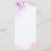 モダン抽象芸術ビーチ結婚式 メニュー (裏面)