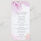 モダン抽象芸術ビーチ結婚式 メニュー (正面/裏面)