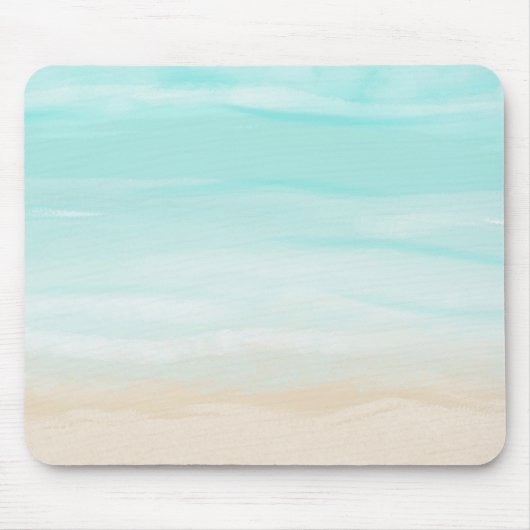 モダン抽象芸術ビーチ マウスパッド (正面)