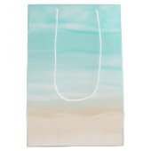 モダン抽象芸術ビーチ ミディアムペーパーバッグ (裏面)