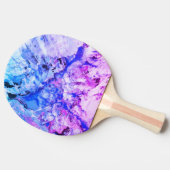 モダン抽象芸術ピンクブルーパープルテンプレートトレンディー 卓球ラケット (横)