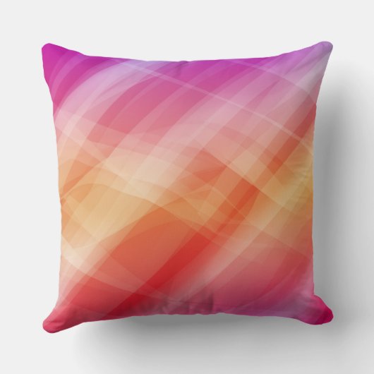 モダン抽象芸術ピンク幾何装飾用クッション クッション (裏面)
