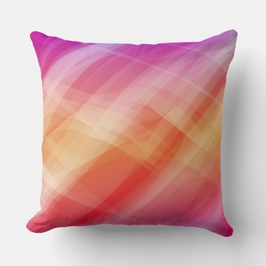 モダン抽象芸術ピンク幾何装飾用クッション クッション (正面)