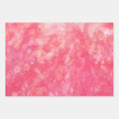 モダン抽象芸術ピンク色の水色 ラッピングペーパーシート (正面3)