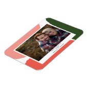 モダン抽象芸術ピンク色の緑の休日 マグネット (左側)