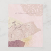 モダン抽象芸術ピンク赤面金ゴールドバジェット結婚ズ (裏面)