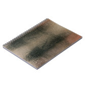 モダン抽象芸術ピンク黒金ゴールドグランジ ノートブック (左側)