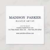 モダン抽象芸術フェイクバラ金ゴールド スクエア名刺 (裏面)