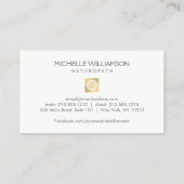 モダン抽象芸術フェイク金ゴールドフローラロゴウェルネス 名刺 (裏面)