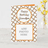 モダン抽象芸術フォトカードハッピーバースデーおじいちゃん カード (黄色い花)