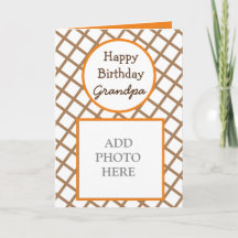 モダン抽象芸術フォトカードハッピーバースデーおじいちゃん