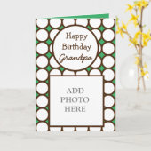 モダン抽象芸術フォトカードハッピーバースデーおじいちゃん カード (黄色い花)