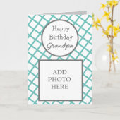 モダン抽象芸術フォトカードハッピーバースデーおじいちゃん カード (黄色い花)