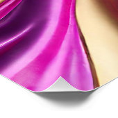 モダン抽象芸術フローアート – 紫ピンクと金ゴールド- ポスター (コーナー)