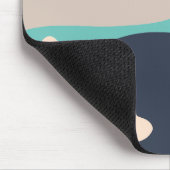 モダン抽象芸術フローラティール（緑がかった色） マウスパッド (コーナー)