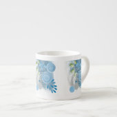 モダン抽象芸術フローラ エスプレッソカップ (正面右)