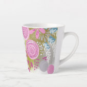 モダン抽象芸術フローラ カフェラテマグ (右)