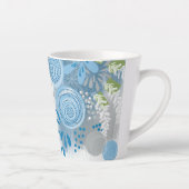 モダン抽象芸術フローラ カフェラテマグ (右)