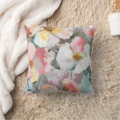 モダン抽象芸術フローラ クッション (ブランケット)