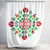 モダン抽象芸術フローラ シャワーカーテン