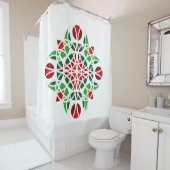モダン抽象芸術フローラ シャワーカーテン (インサイチュ)