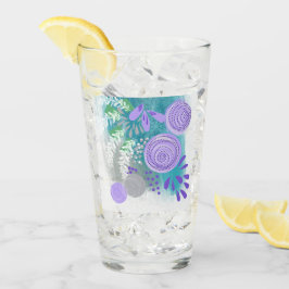 モダン抽象芸術フローラ タンブラーグラス